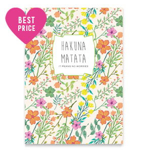 Cartes &agrave; bijoux "Hakuna Matata" Multicolore