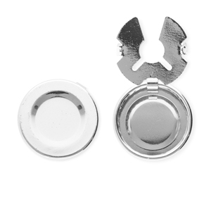 Cache-boutons en laiton Eco-brass&reg; Argent&eacute;
