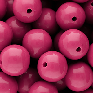 DQ Perles acryliques 18 mm brillant Rose violet 17-2624 TCX