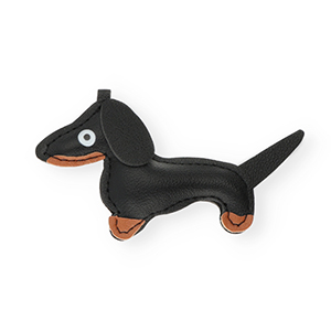 Pendentifs accroche-regard teckel Noir-marron-blanc