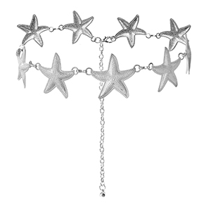 Cha&icirc;nes de taille &eacute;toile de mer Argent&eacute;