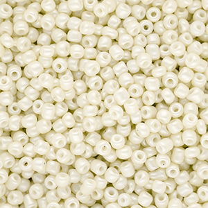 Perles de rocailles 8/0 (3 mm) Blanc cass&eacute;