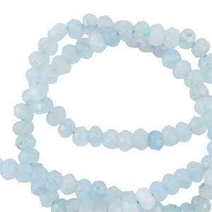 Pierres naturelles 4mm facett&eacute;es Bleu glacier