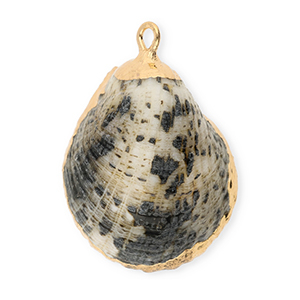 Pendentifs coquillage specials Gris-dor&eacute;