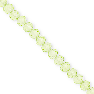 Perles &agrave; facettes 6x5&nbsp;mm disque Heishi Vert clair