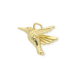 M&eacute;tal TQ laiton breloques colibri Dor&eacute;