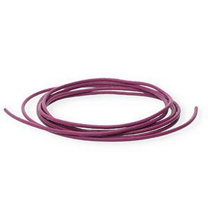 Cuir DQ rond&nbsp;1&nbsp;mm Rose cerise