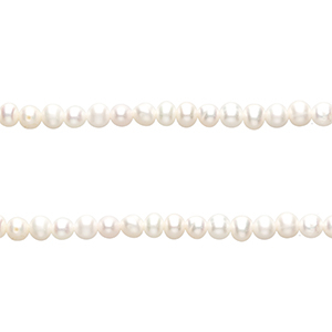 TQ Perles d'eau douce rond 4 mm Blanc naturel