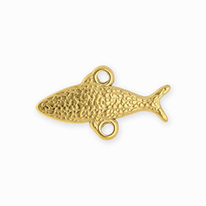 BY31&reg; Appr&ecirc;ts en acier Inox connecteur poisson avec 2 anneaux Dor&eacute;