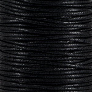 Cordon en coton cir&eacute; 2.0mm noir