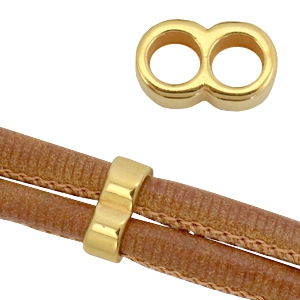 Appr&ecirc;ts en m&eacute;tal DQ connecteur pour cordon 5mm Dor&eacute; (sans nickel)