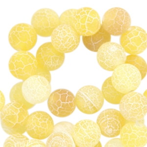 Pierres naturelles Calc&eacute;doine (Quartz) 8mm Jaune opal