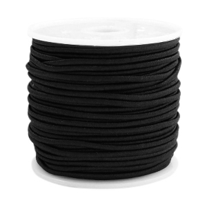 Fil &eacute;lastique color&eacute; 1.5mm Noir