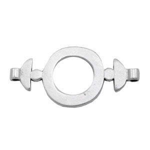 Breloques en m&eacute;tal TQ connecteur anneau 30mm argent&eacute; antique