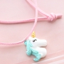 Bijoux pour enfant avec licornes en r&eacute;sine