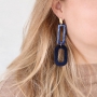 Boucles d&rsquo;oreilles tendance avec des pendentifs en velours !