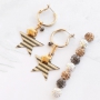 Ouais ! Nouvelle inspiration avec des boucles d&rsquo;oreilles + breloques en m&eacute;tal