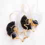 Boucles d&rsquo;oreilles fantaisies en Crystal Glass et m&eacute;tal DQ