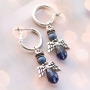 Petites anges en perles &agrave; facettes goutte + ailes en m&eacute;tal ! 