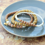 Magnifiques boucles d&rsquo;oreilles et bracelets dans des couleurs chaudes des perles Polaris Elements