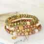 Magnifiques boucles d&rsquo;oreilles et bracelets dans des couleurs chaudes des perles Polaris Elements
