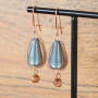 Boucles d&rsquo;oreilles avec des perles Polaris Elements en forme de goutte !