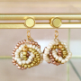 Boucles d&rsquo;oreilles en bracelets aux couleurs d&rsquo;hiver avec nos nouvelles perles de rocailles