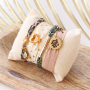 Inspiration pour la confection de bracelets avec le ruban &eacute;lastique Ibiza :