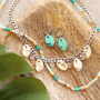Vous allez pouvoir confectionner ces bijoux avec les nouvelles perles coquillage Cauri en r&eacute;sine :