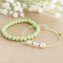 Vous allez pouvoir confectionner ces articles d&rsquo;&eacute;t&eacute; avec du fil macram&eacute;, des perles d&rsquo;eau douce et des perles coquillage :