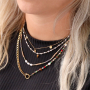 Confection de colliers avec des perles de rocailles en verre et des perles et breloques en acier inox : 
