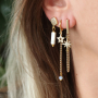 Boucles d&rsquo;oreilles et bracelets tendance avec des breloques et des connecteurs en zirconium :