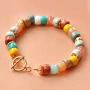 Confectionner des bijoux tendance avec les perles en c&eacute;ramique DQ grecque gold spot