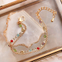 Inspiration pour notre jaseron avec du verre crystal glas et nos boucles d&rsquo;oreilles en laiton