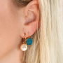 Bracelets et boucles d&rsquo;oreilles avec cabochons assortis 