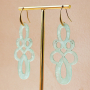 Concevoir des boucles d'oreilles d'&eacute;t&eacute; avec des pendentifs en r&eacute;sine. 