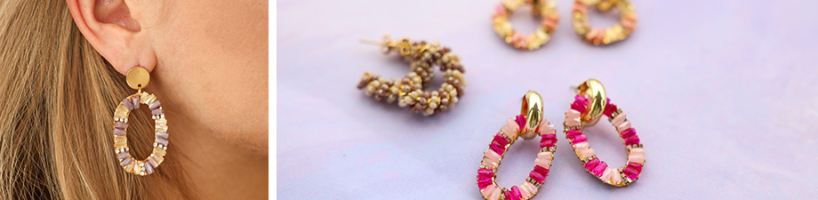 Boucles d’oreilles et pendentifs facettées Boucles d’oreilles et pendentifs facettées