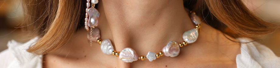 Nouvelle collection de perles d'eau douce élégantes Nouvelle collection de perles d'eau douce élégantes