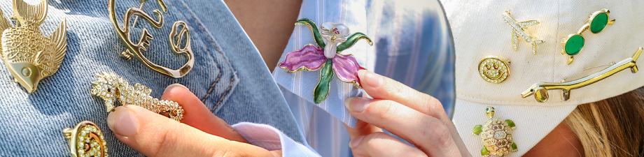 Broches tendance avec strass Sealife